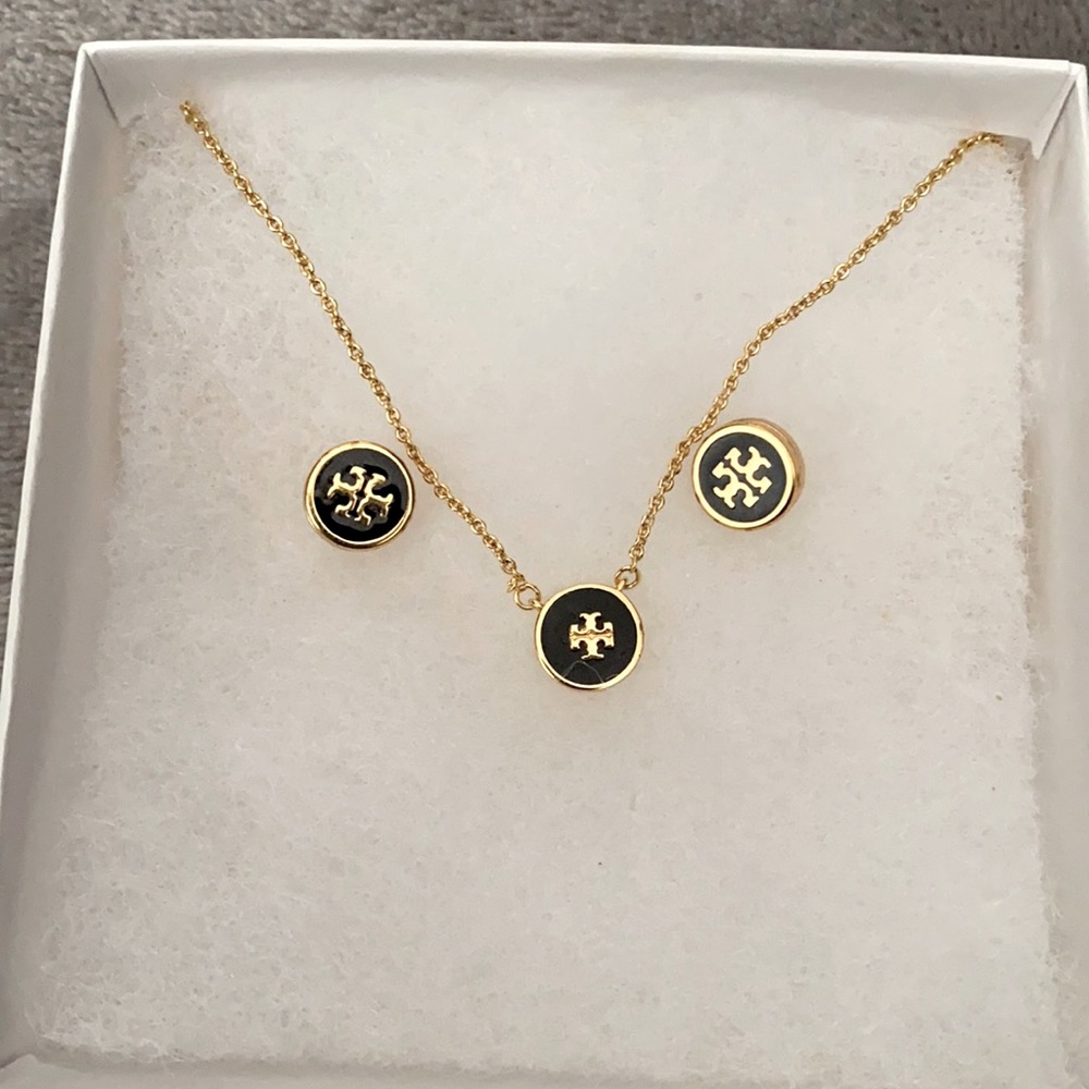 Tory Burch Stud Earrings and Necklace
